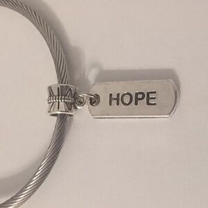 Silver‎ Hope Dangle Charm for Pandora Style Bracelet